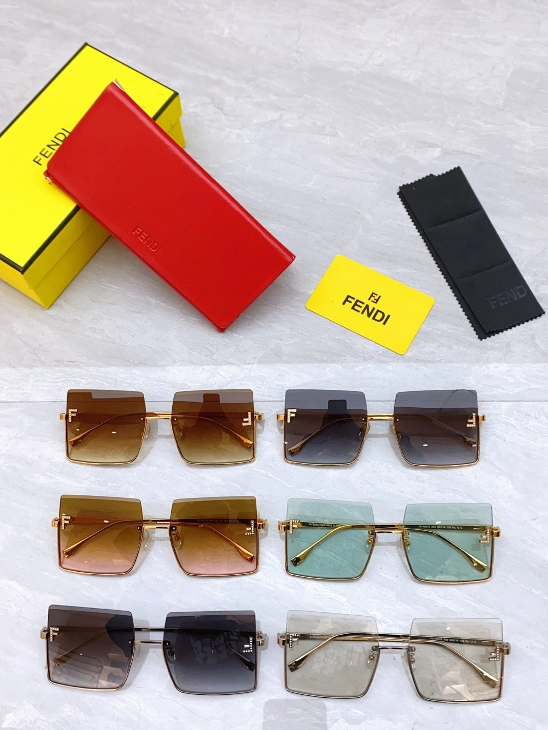 Fendi AAA Quality Sunglasses Modern 9377