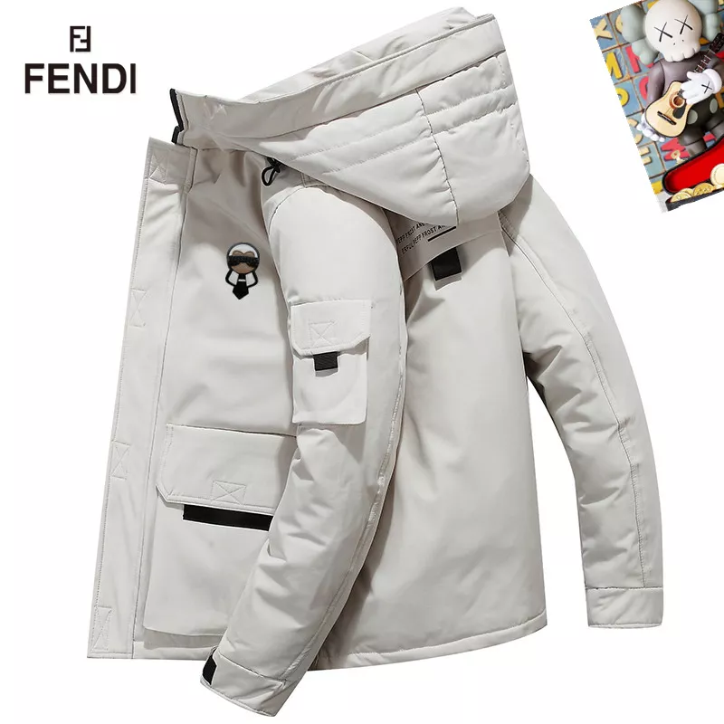 Fendi Down Feather Coat Long Sleeved For Men Durable 9695