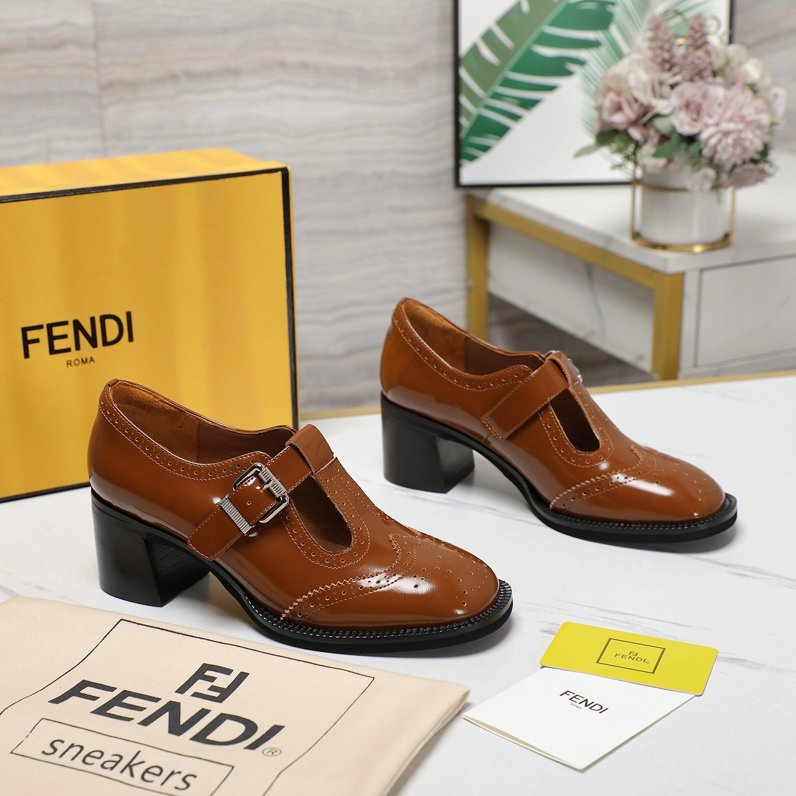 Fendi High-Heeled Shoes For Women Trendsetting 4250