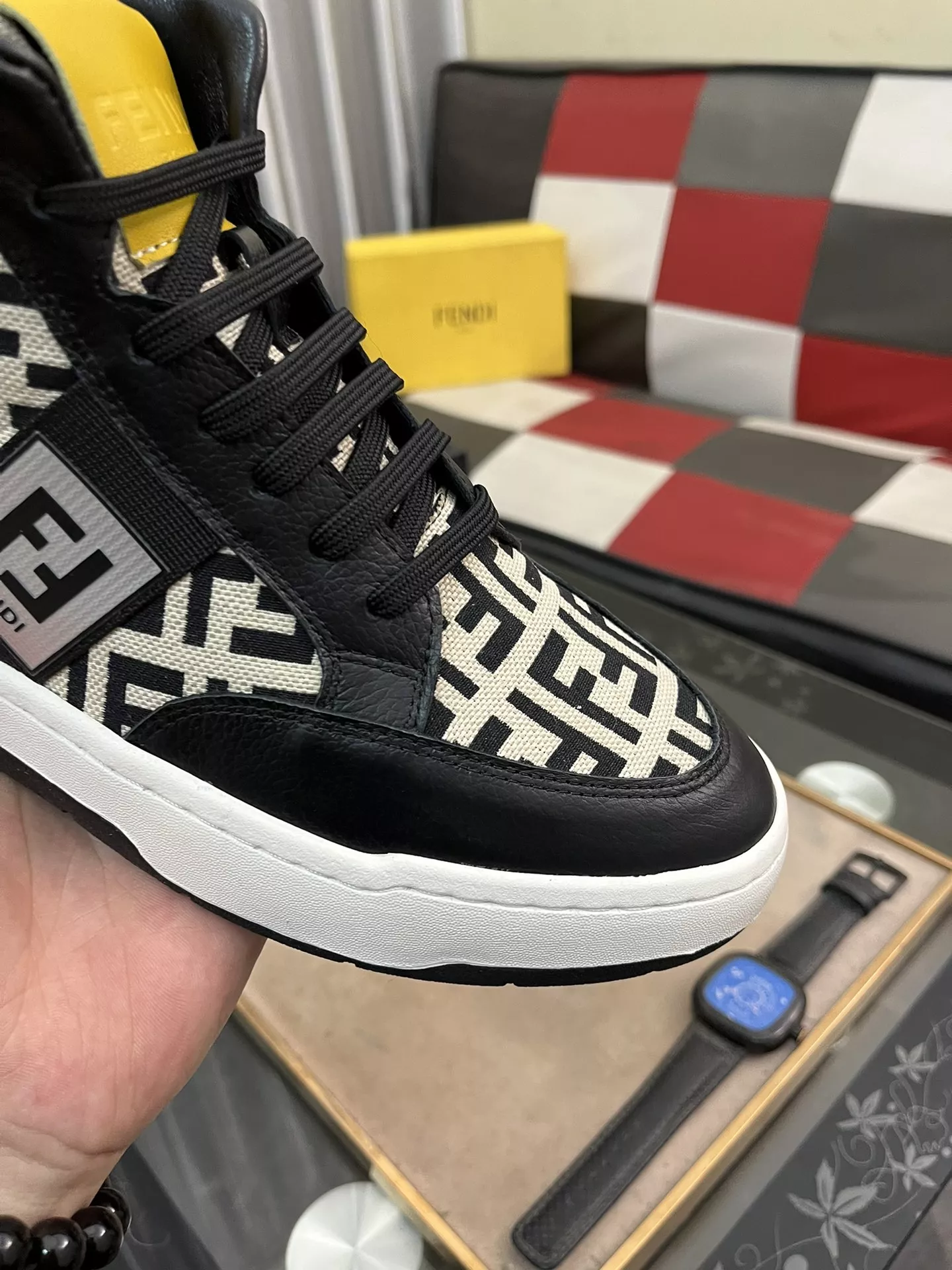 Fendi High Tops Casual Shoes For Men Affordable 9560
