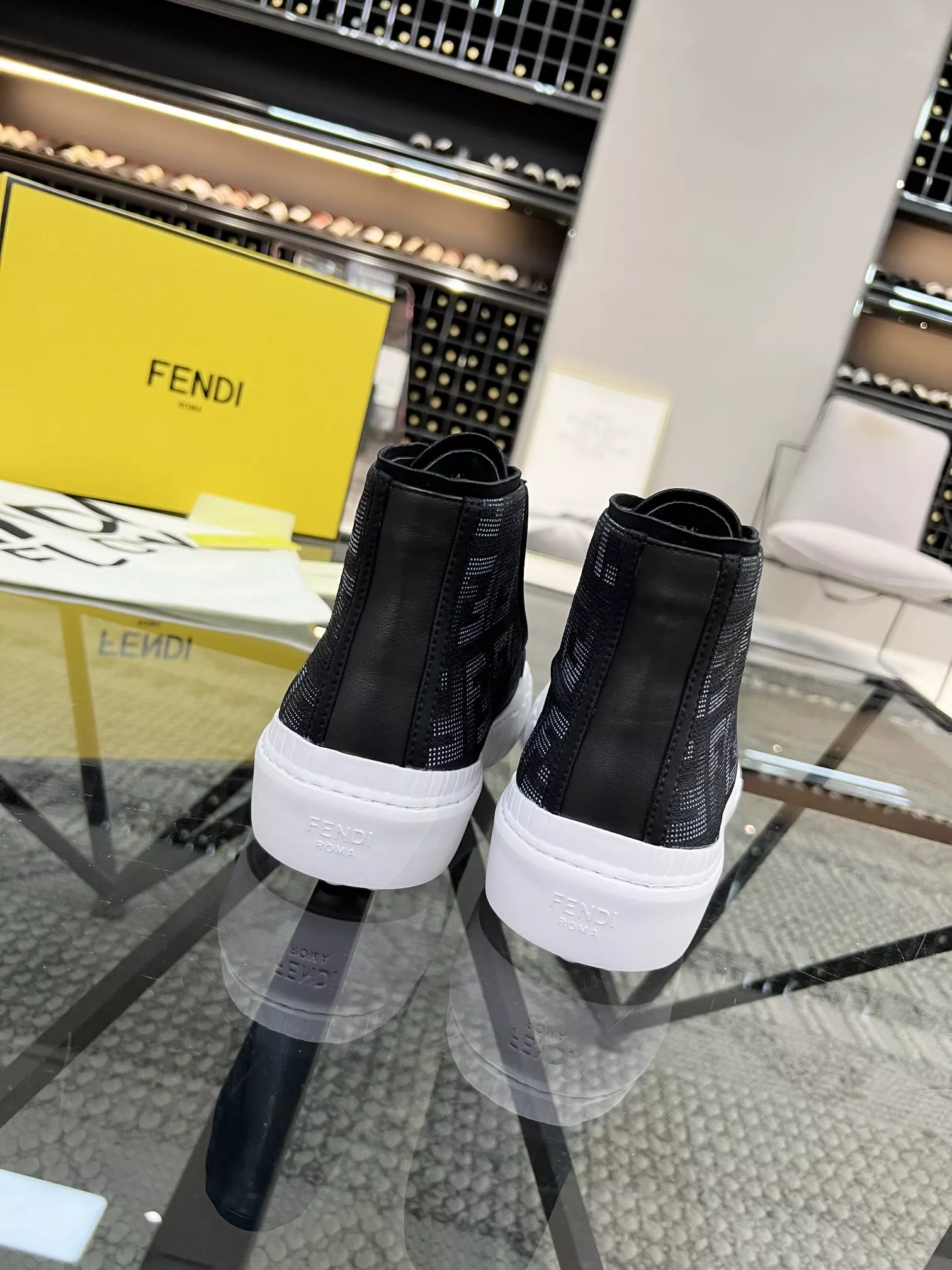 Fendi High Tops Casual Shoes For Men Bright 6041