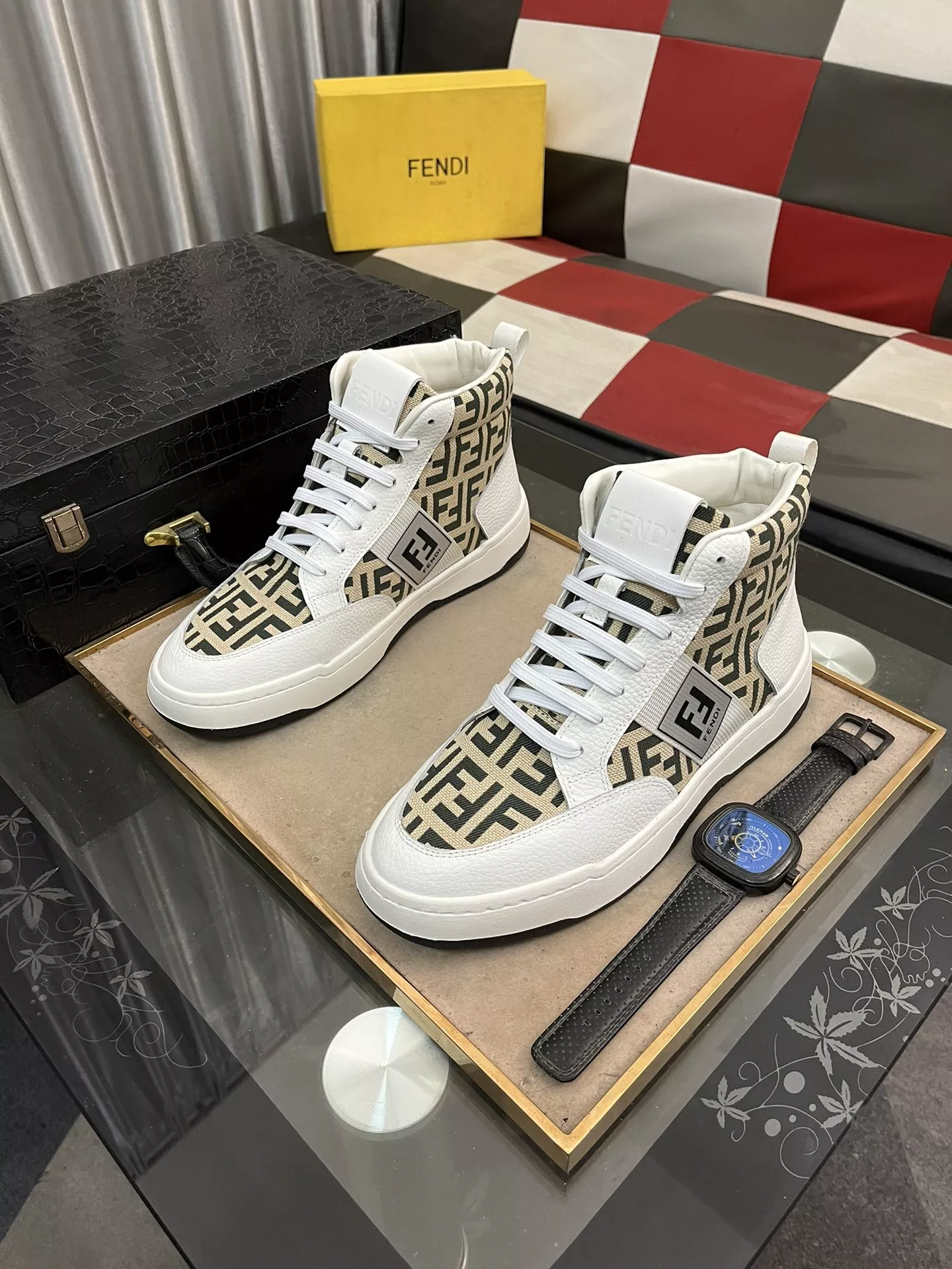 Fendi High Tops Casual Shoes For Men Classic 407