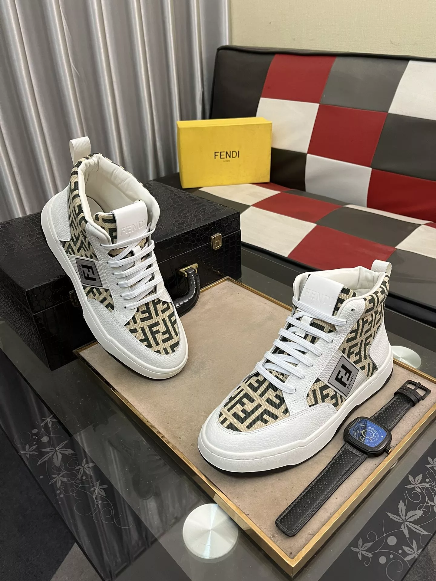 Fendi High Tops Casual Shoes For Men Classic 407