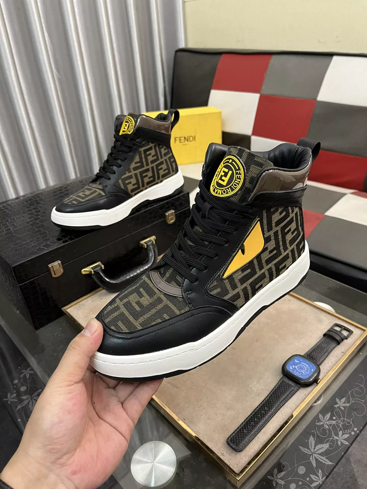 Fendi High Tops Casual Shoes For Men Trendsetting 1920