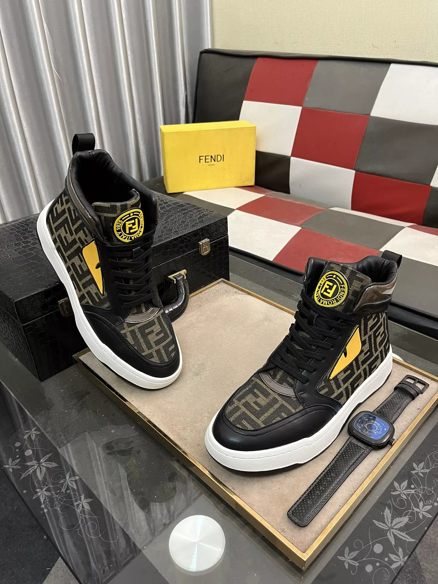 Fendi High Tops Casual Shoes For Men Trendsetting 1920