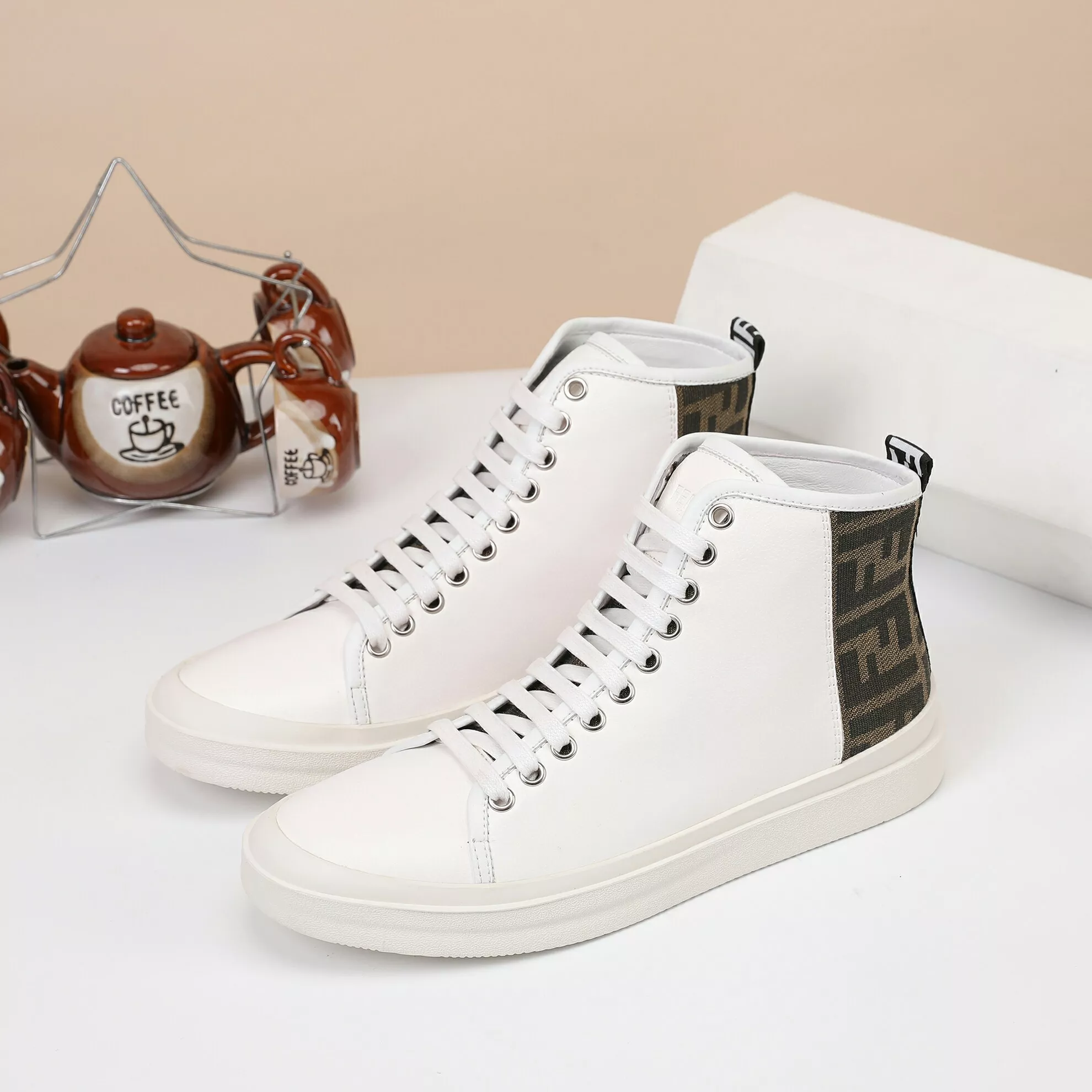 Fendi High Tops Casual Shoes For Men Trendy 8387