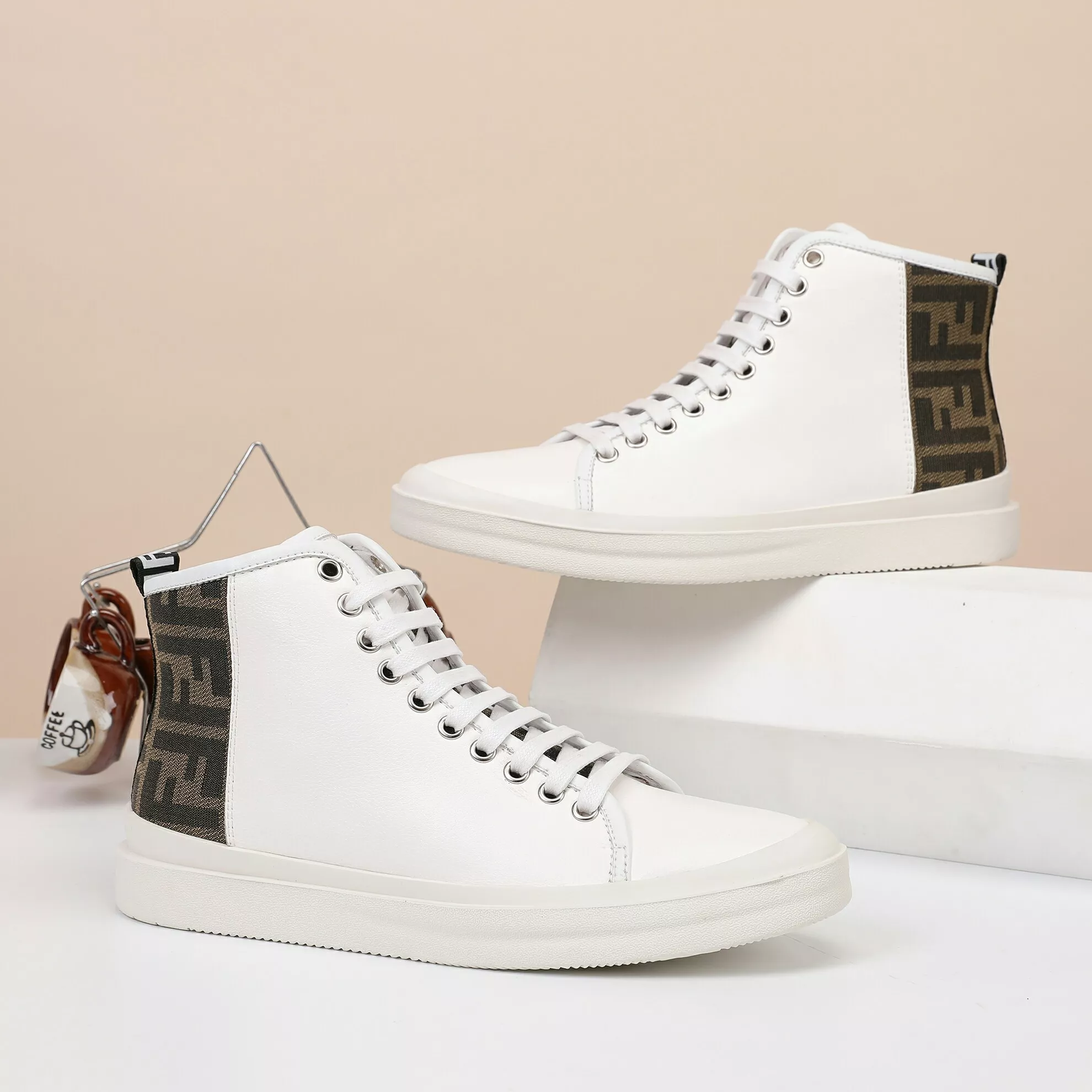 Fendi High Tops Casual Shoes For Men Trendy 8387