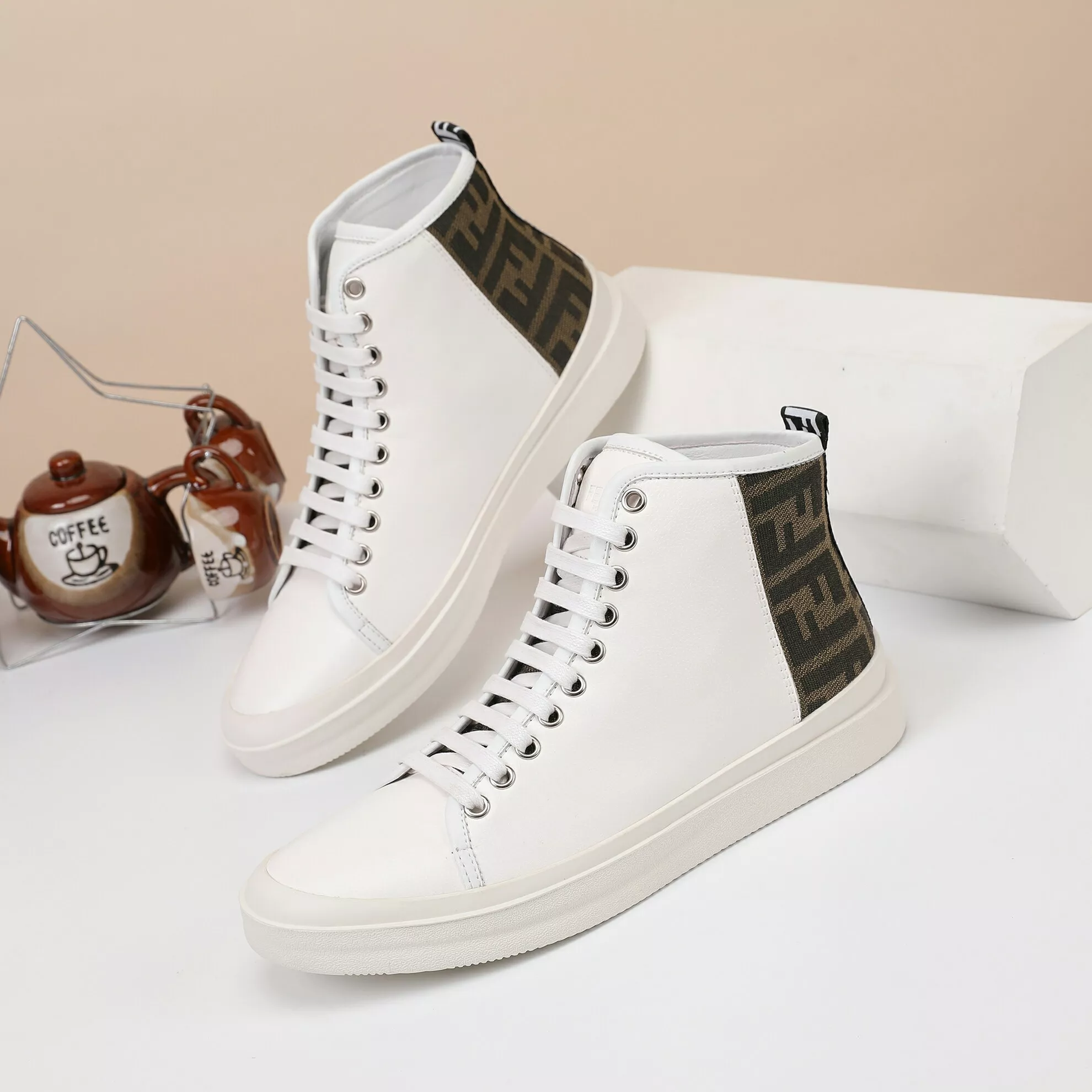 Fendi High Tops Casual Shoes For Men Trendy 8387