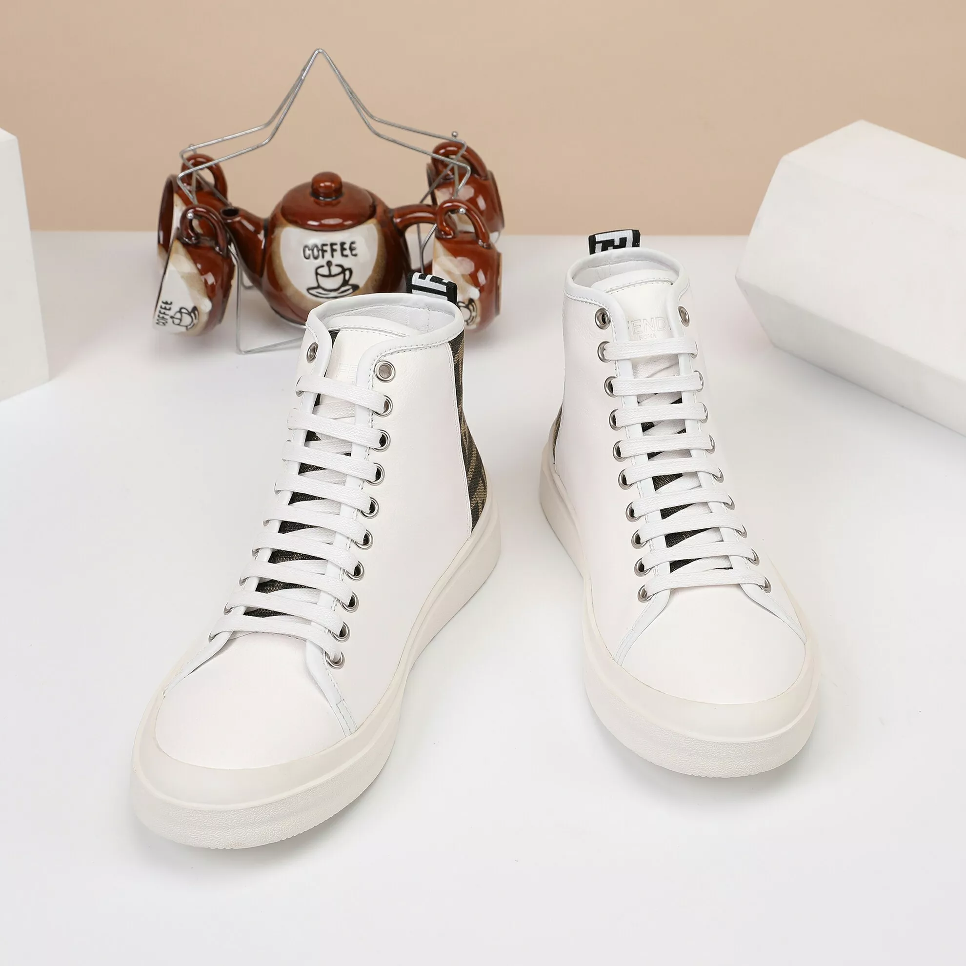Fendi High Tops Casual Shoes For Men Trendy 8387