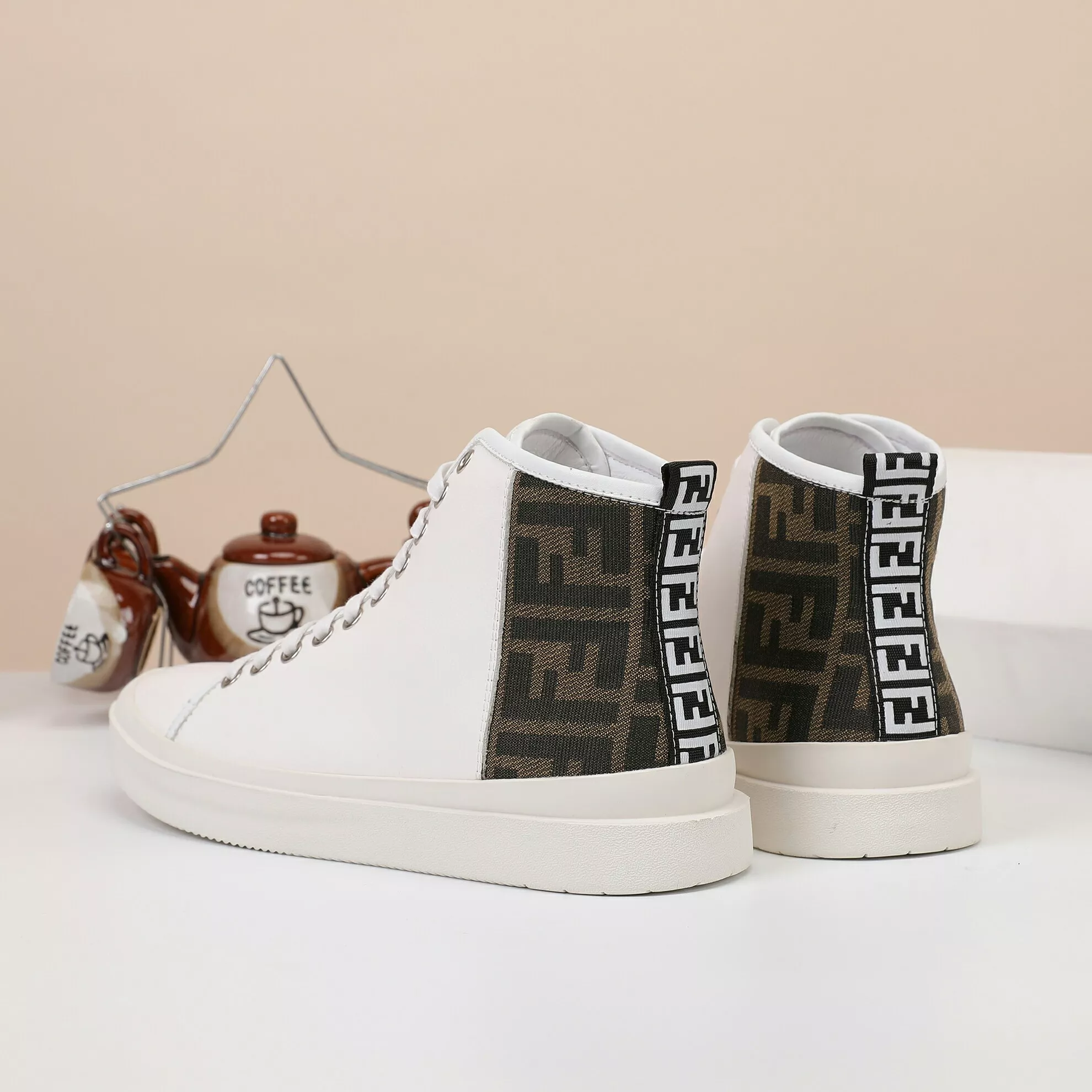 Fendi High Tops Casual Shoes For Men Trendy 8387