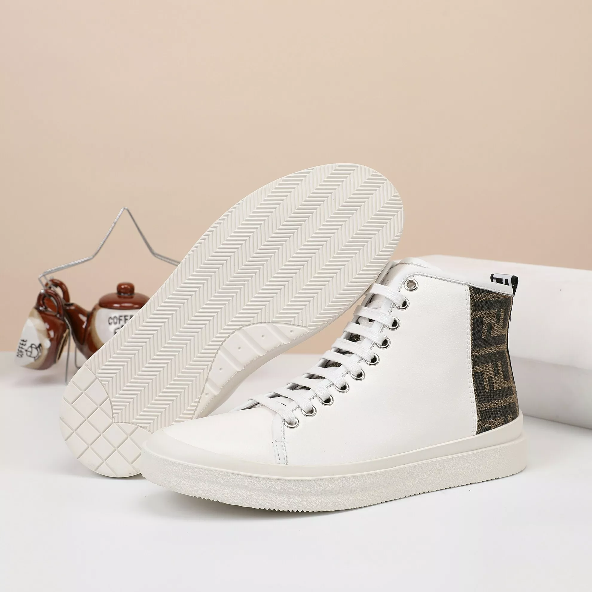 Fendi High Tops Casual Shoes For Men Trendy 8387