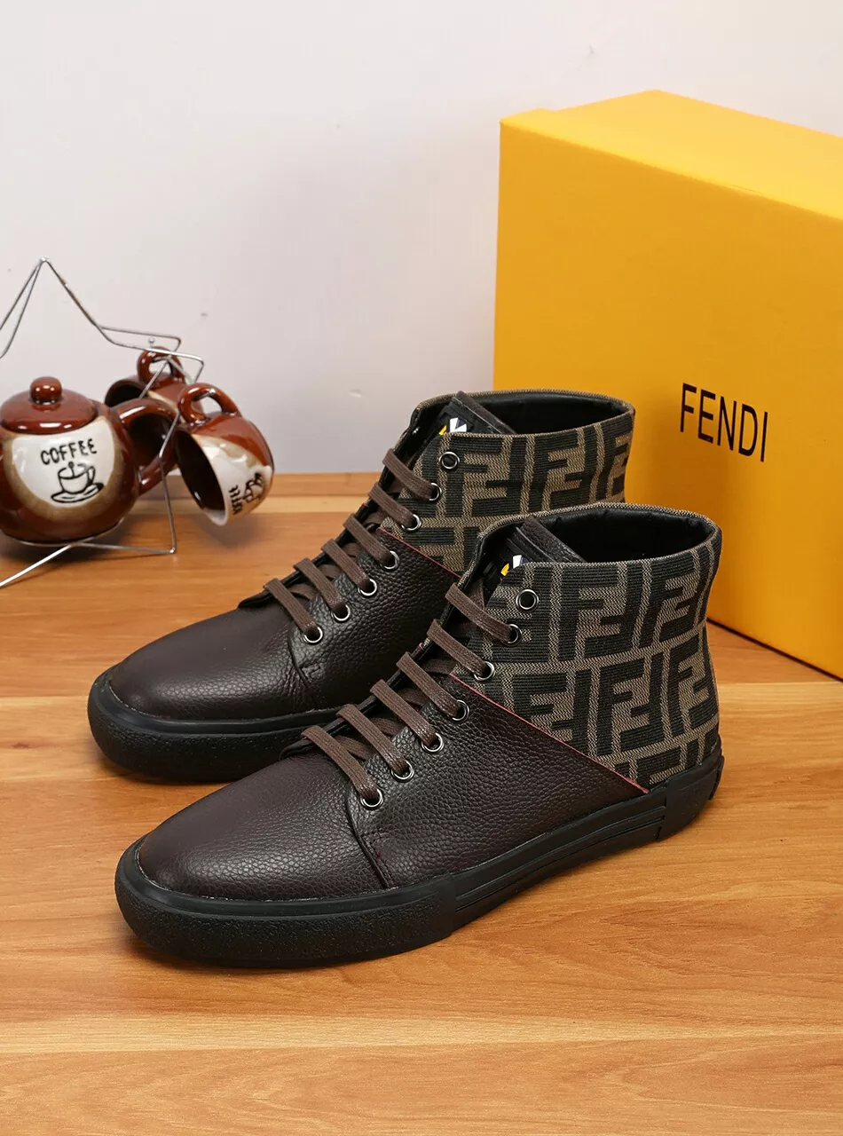 Fendi High Tops Casual Shoes For Men Unique 8367