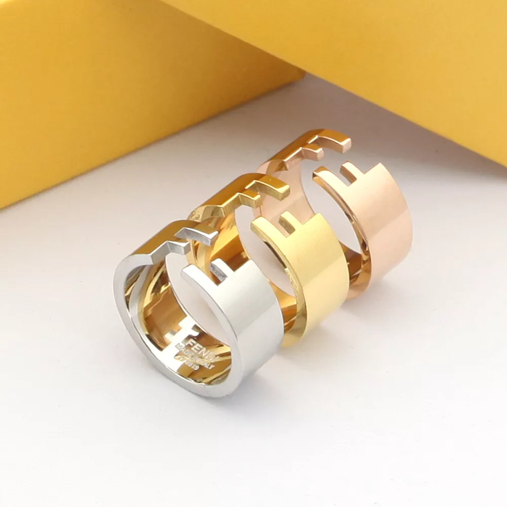 Fendi Rings In Rose Gold Sleek 1855