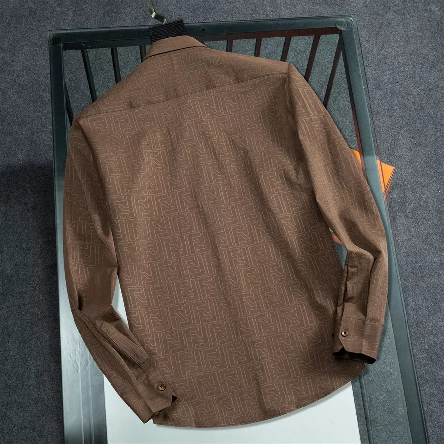 Fendi Shirts Long Sleeved For Men Bright 4345