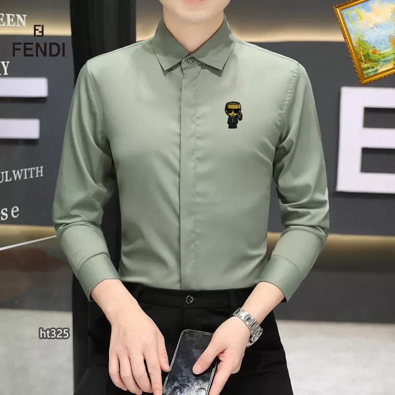 Fendi Shirts Long Sleeved For Men Refined 9893