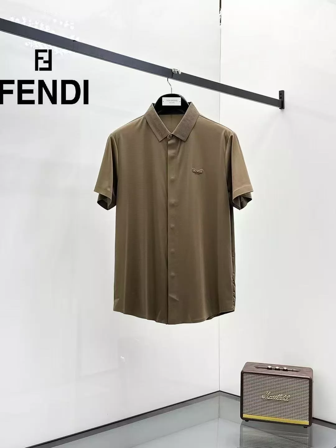 Fendi Shirts Short Sleeved For Men Breathable 5776