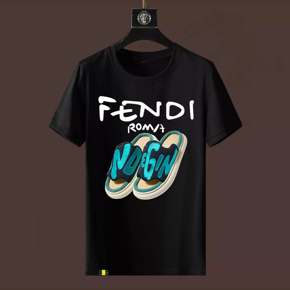 Fendi T-Shirts Short Sleeved For Men Bold 5137