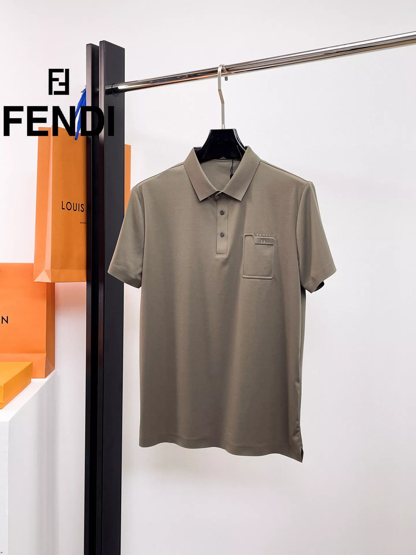 Fendi T-Shirts Short Sleeved For Men Bright 8824