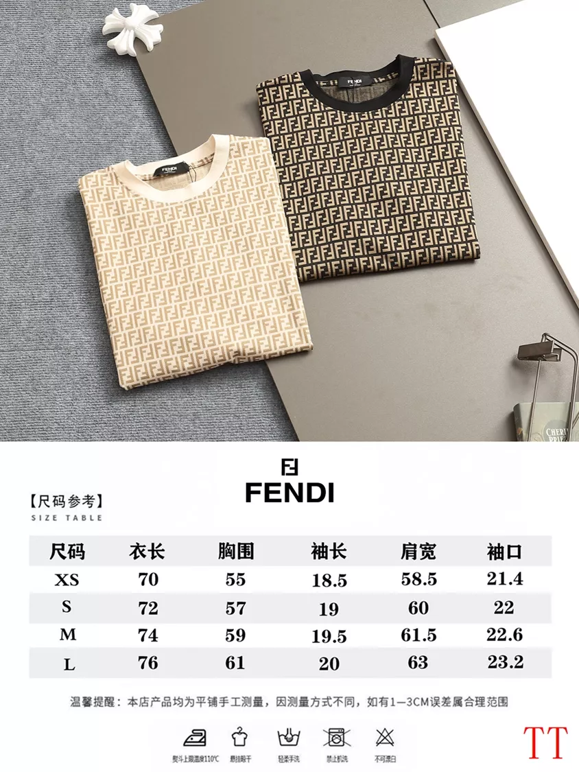 Fendi T-Shirts Short Sleeved For Unisex Cozy 2095