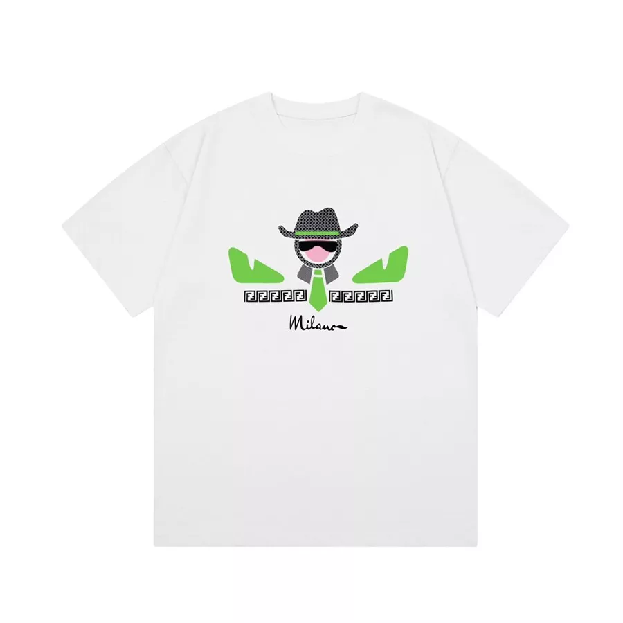 Fendi T-Shirts Short Sleeved For Unisex Elegant 6215