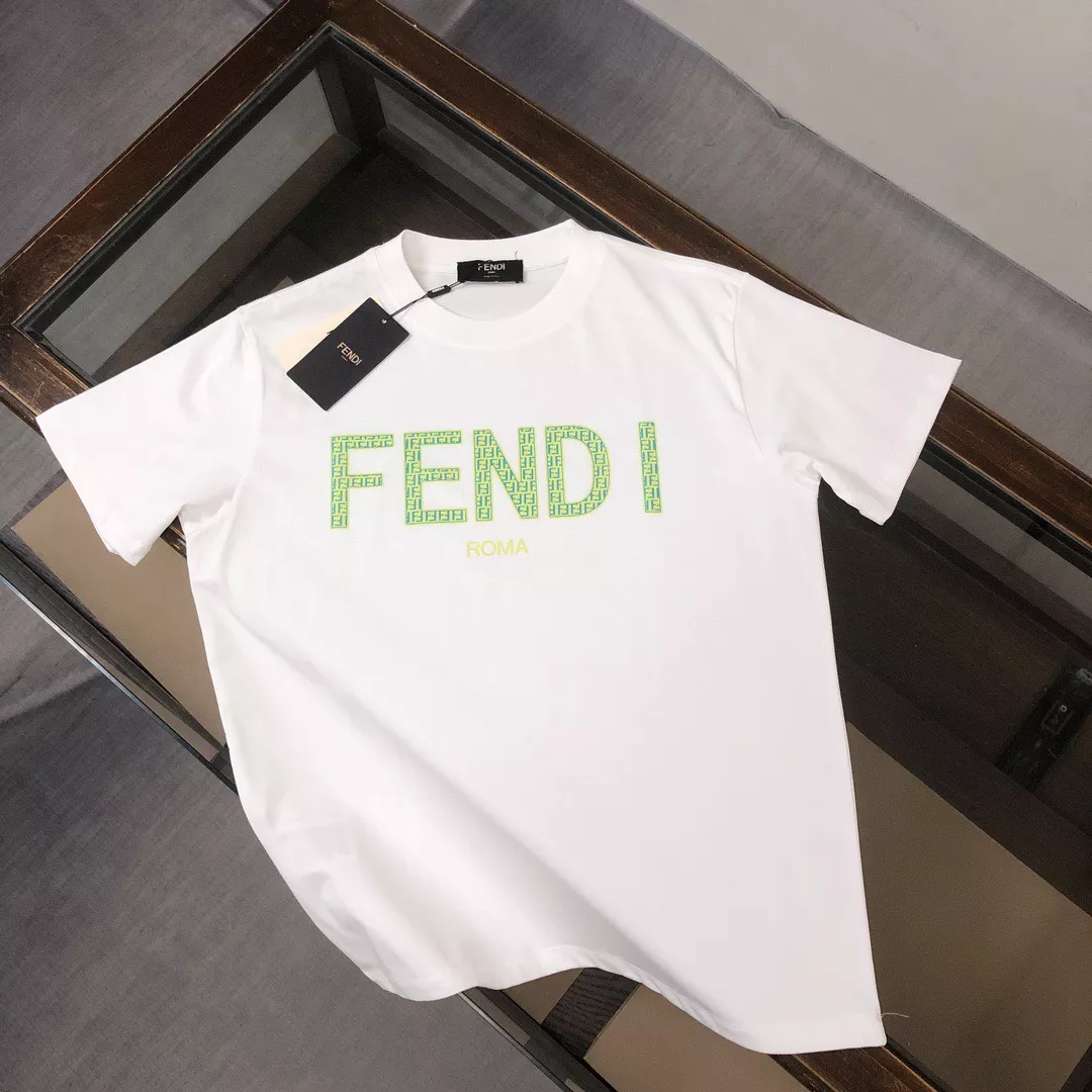 Fendi T-Shirts Short Sleeved For Unisex EyeCatching 3223