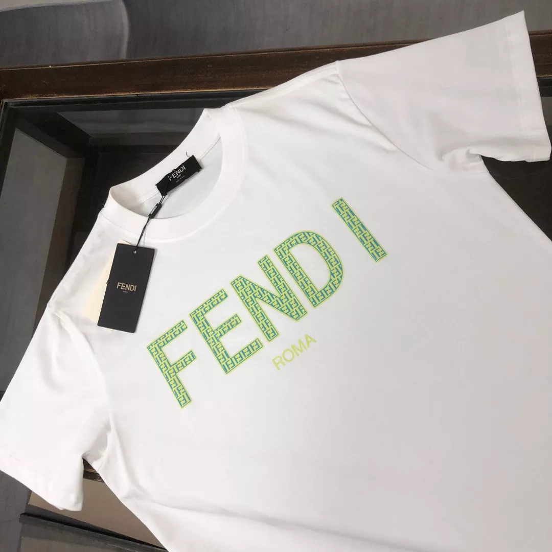 Fendi T-Shirts Short Sleeved For Unisex EyeCatching 3223