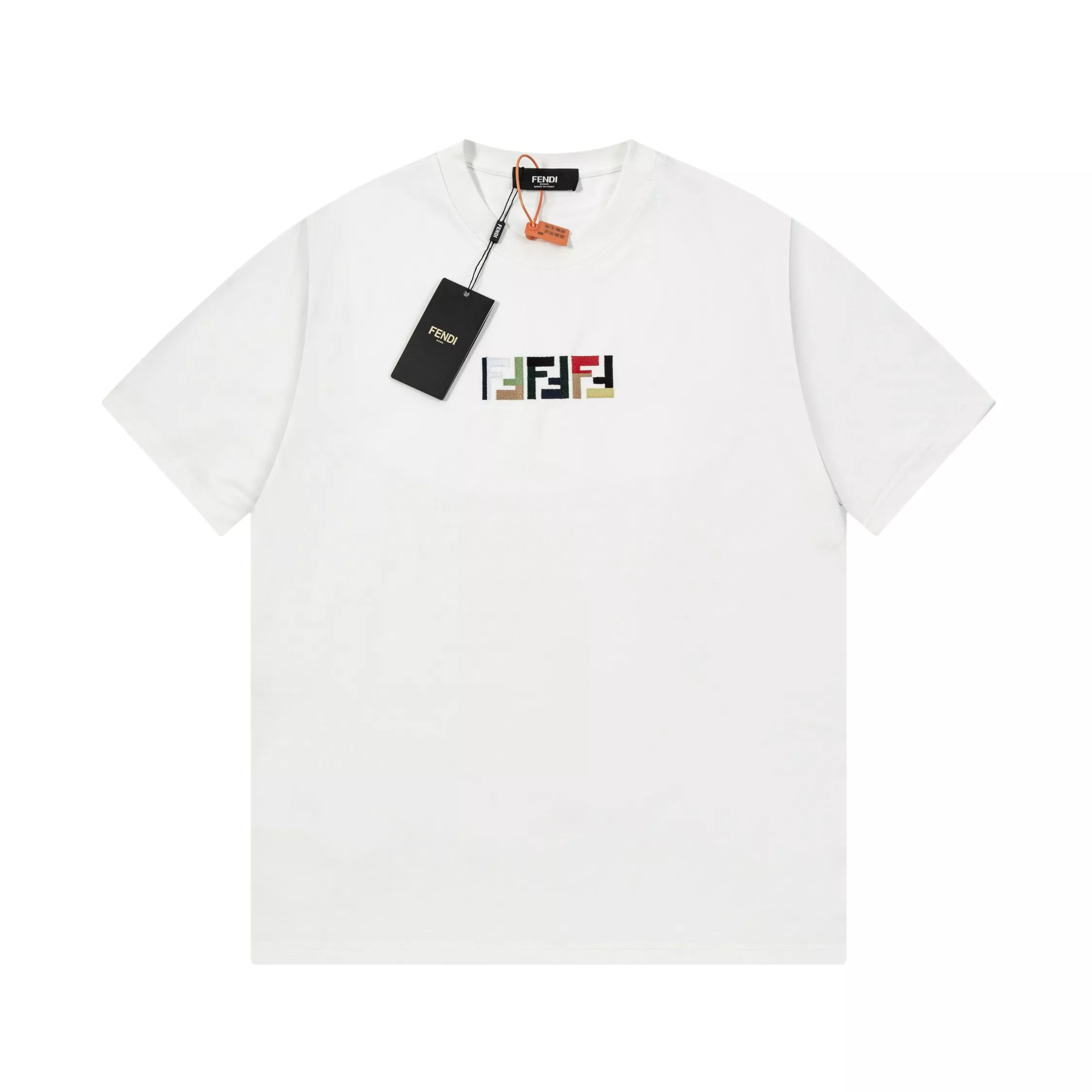 Fendi T-Shirts Short Sleeved For Unisex Minimalist 3279