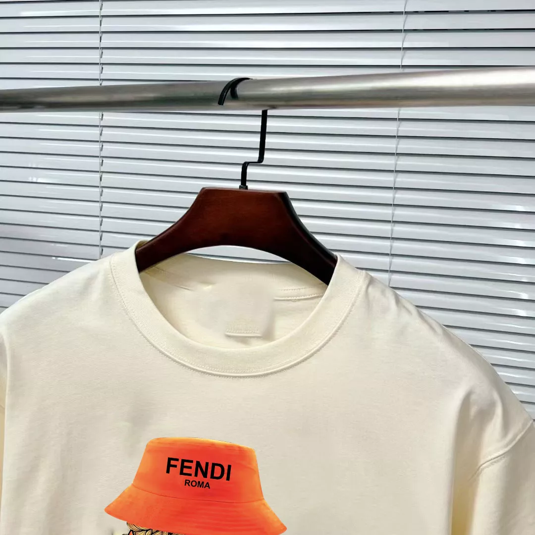 Fendi T-Shirts Short Sleeved For Unisex Modern 4604