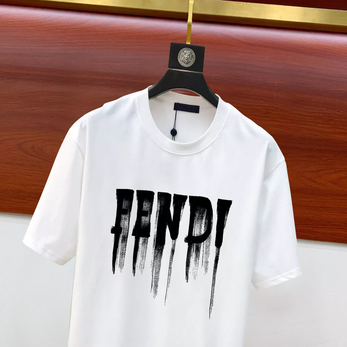 Fendi T-Shirts Short Sleeved For Unisex Modern 9796