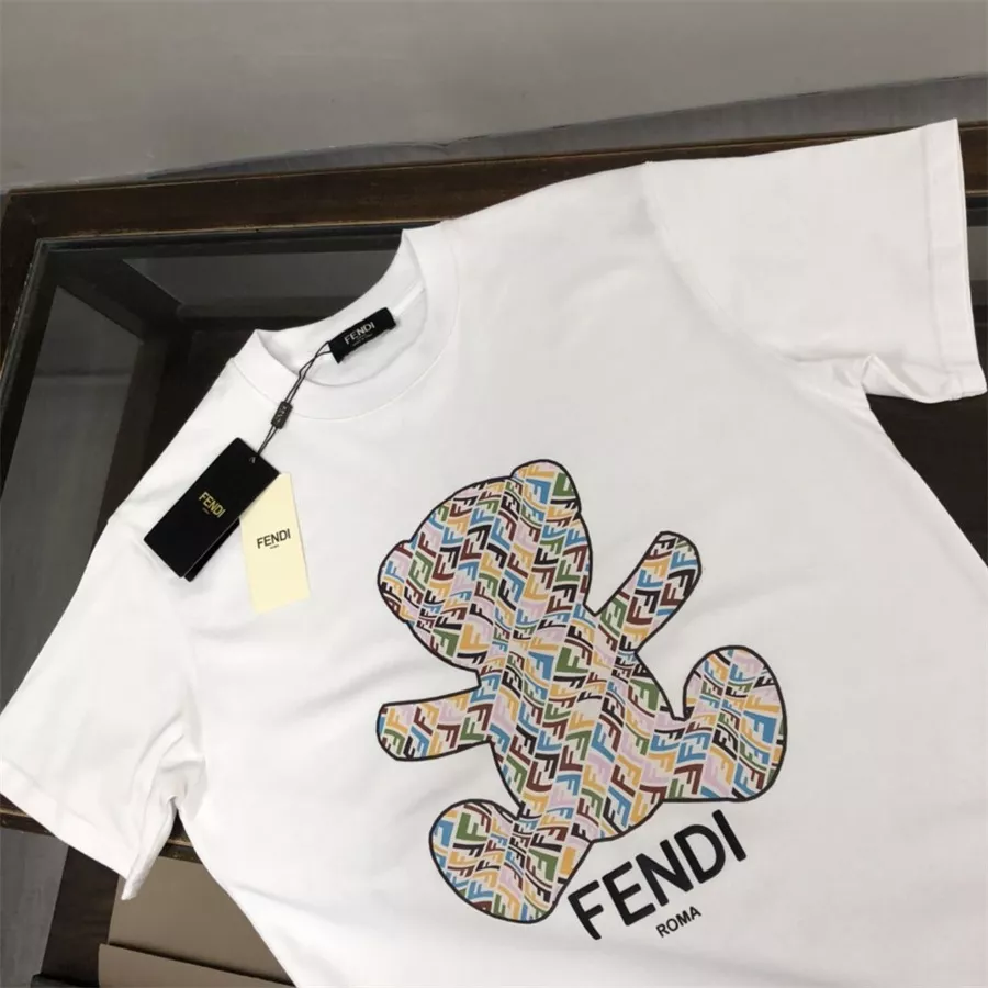 Fendi T-Shirts Short Sleeved For Unisex Sleek 8897