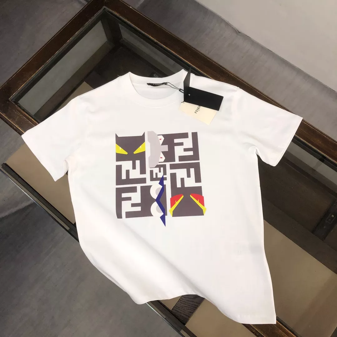 Fendi T-Shirts Short Sleeved For Unisex Trendsetting 9720