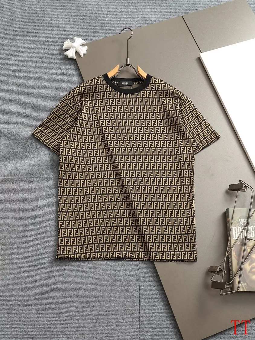 Fendi T-Shirts Short Sleeved For Unisex Trendy 1039