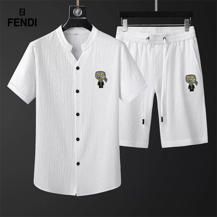 Fendi Tracksuits Short Sleeved For Men Compact 2209