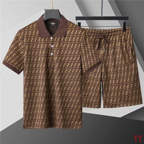 Fendi Tracksuits Short Sleeved For Men Flexible 4803