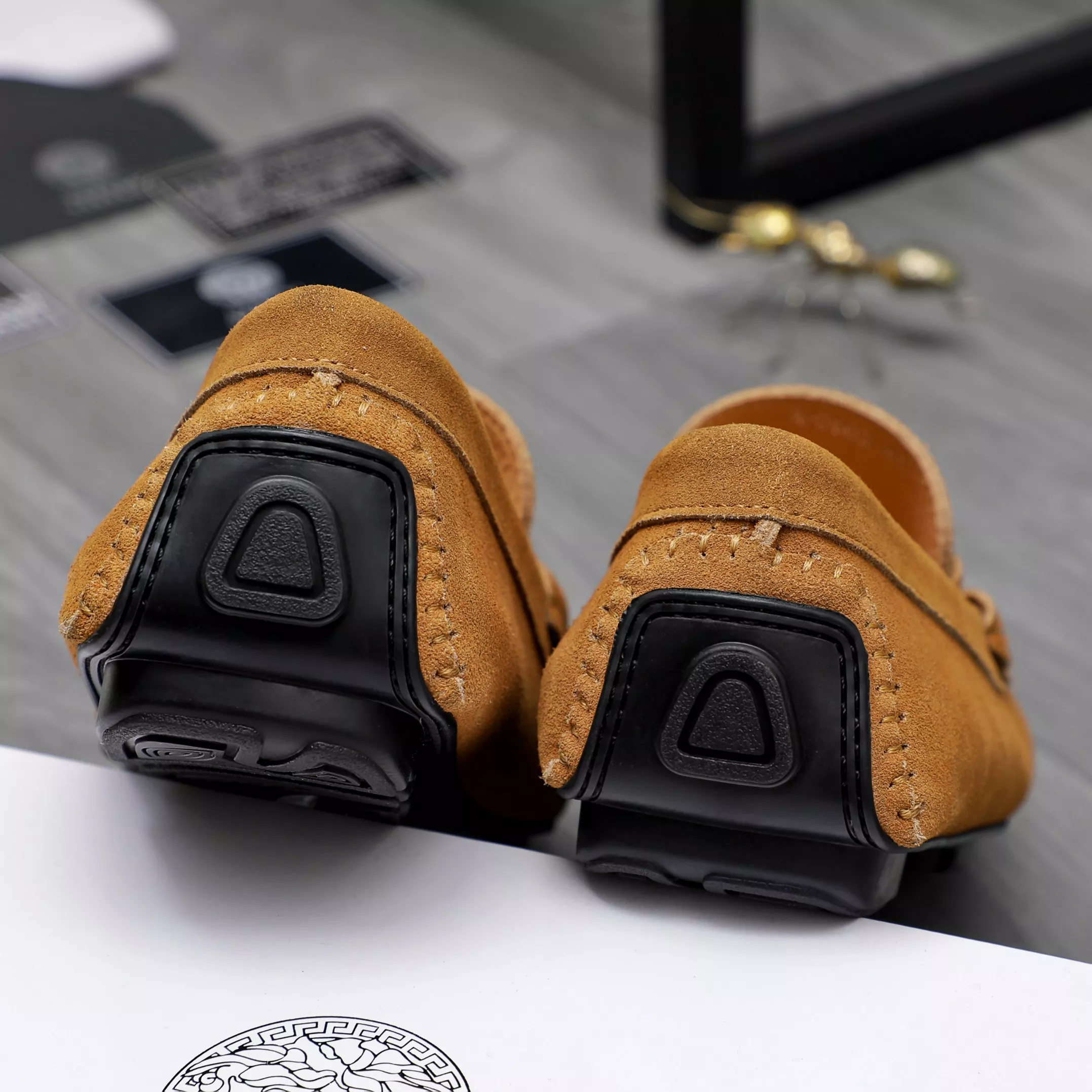 Flexible 1371 Versace Leather Shoes For Men