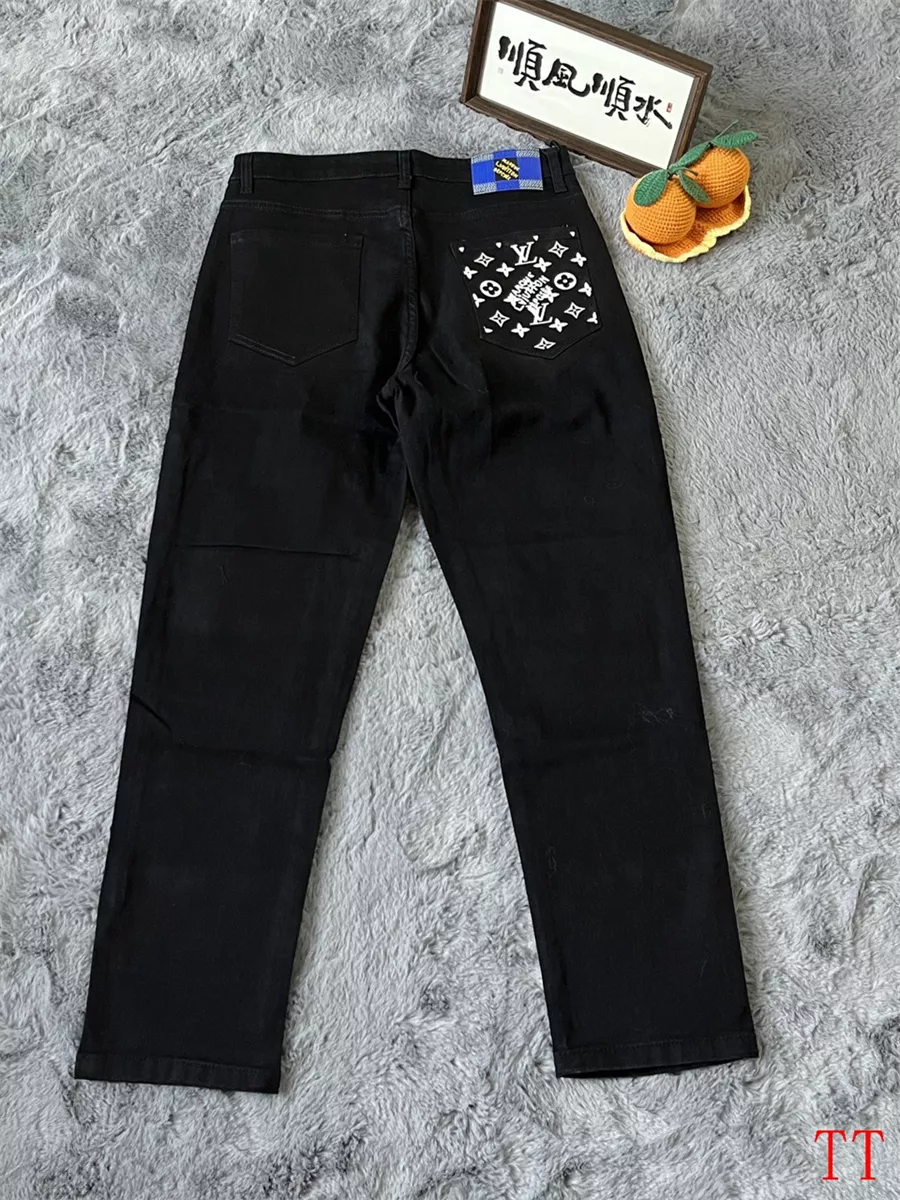 Flexible 1504 Louis Vuitton LV Jeans For Men