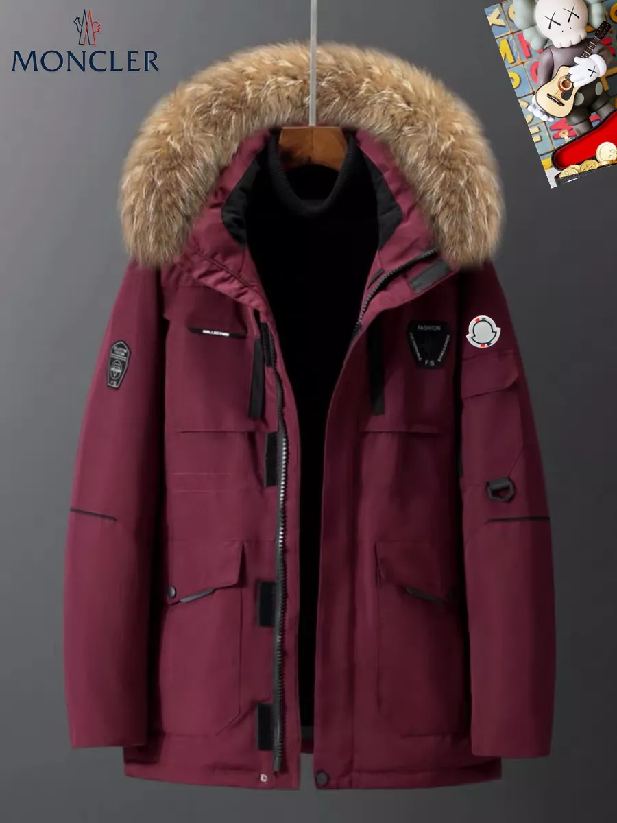 Flexible 1702 Moncler Down Feather Coat Long Sleeved For Men