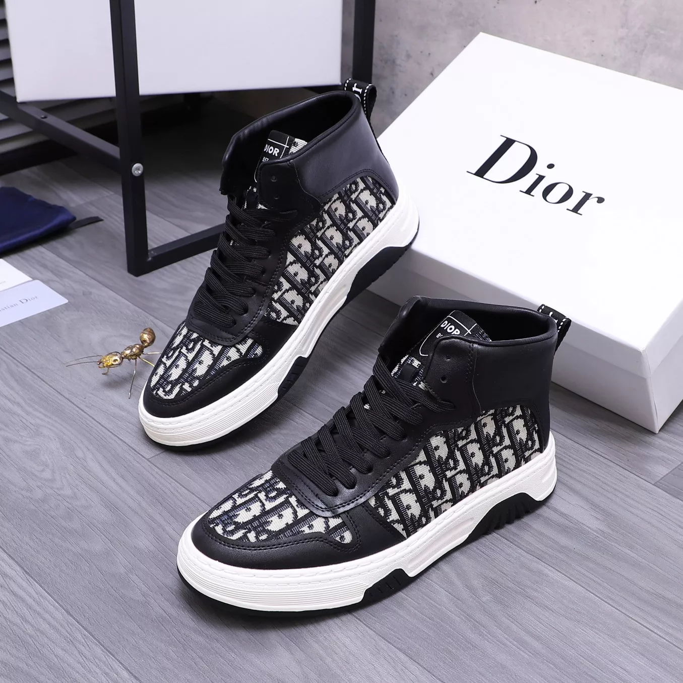Flexible 2841 Christian Dior High Top Shoes For Men