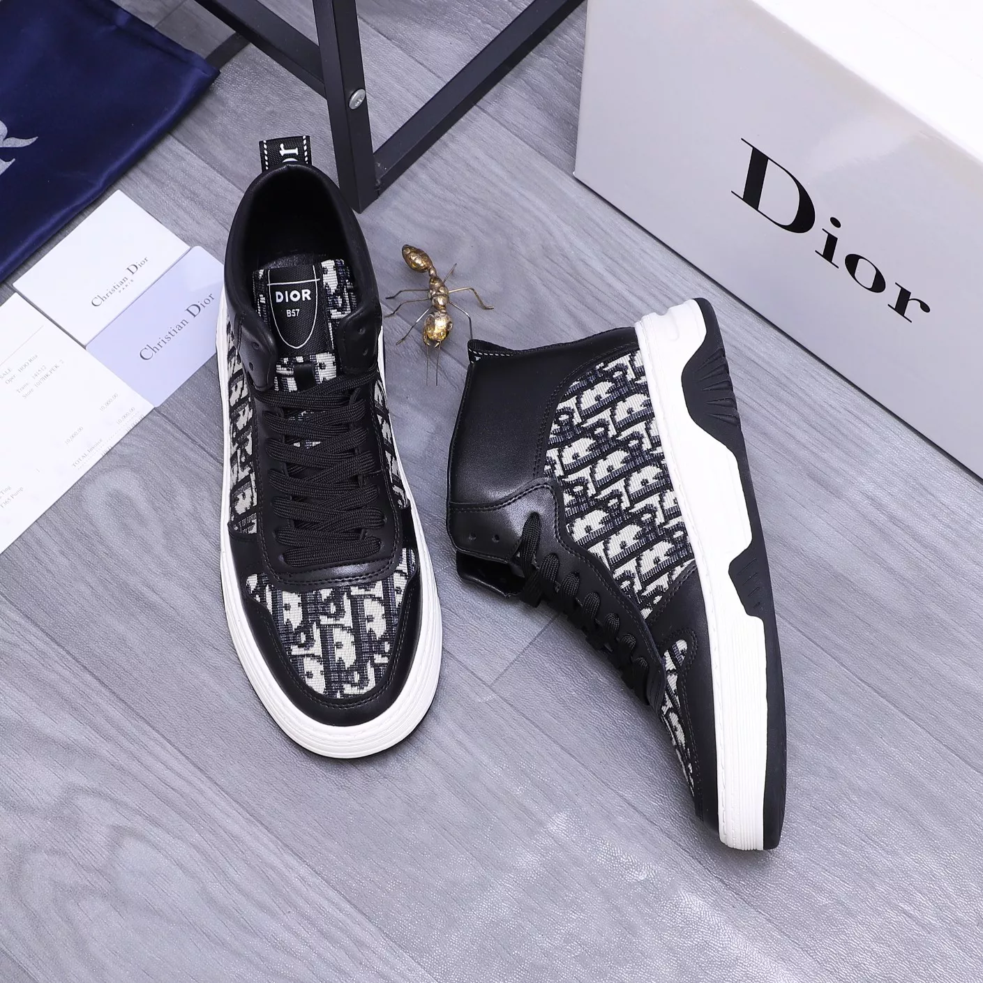 Flexible 2841 Christian Dior High Top Shoes For Men