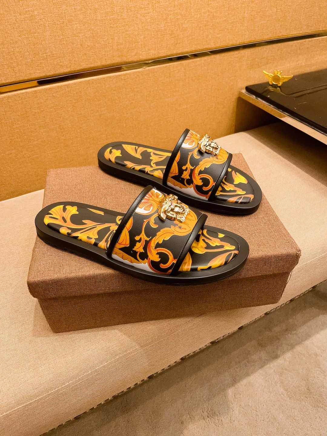 Flexible 4689 Versace Slippers For Men