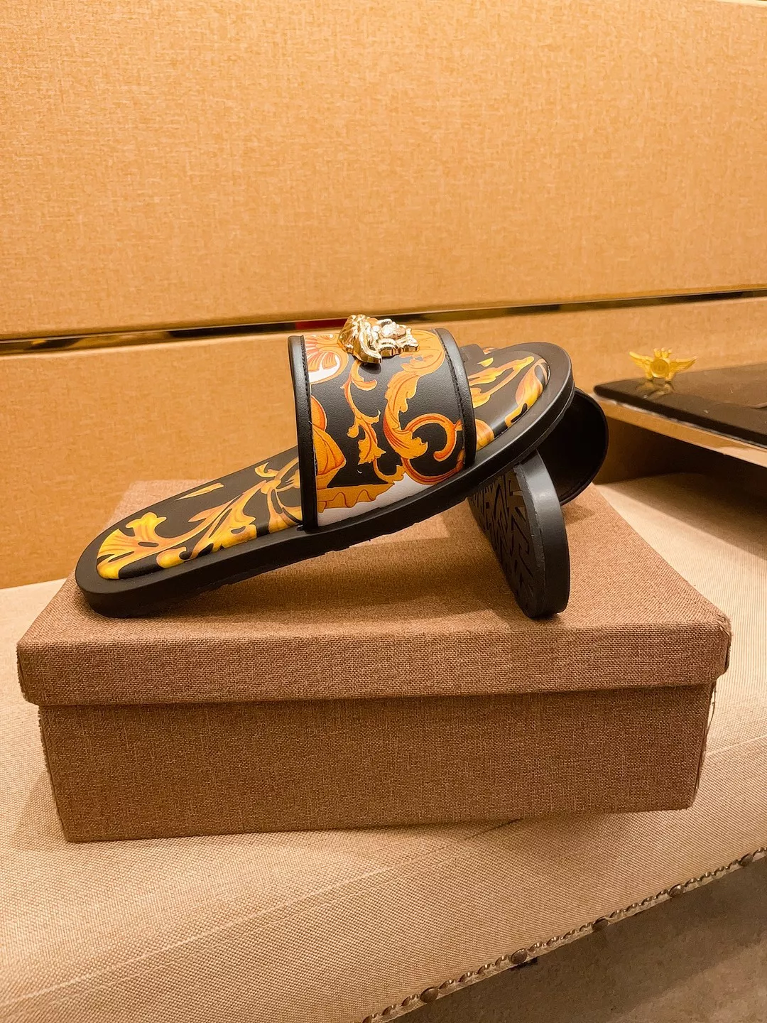 Flexible 4689 Versace Slippers For Men