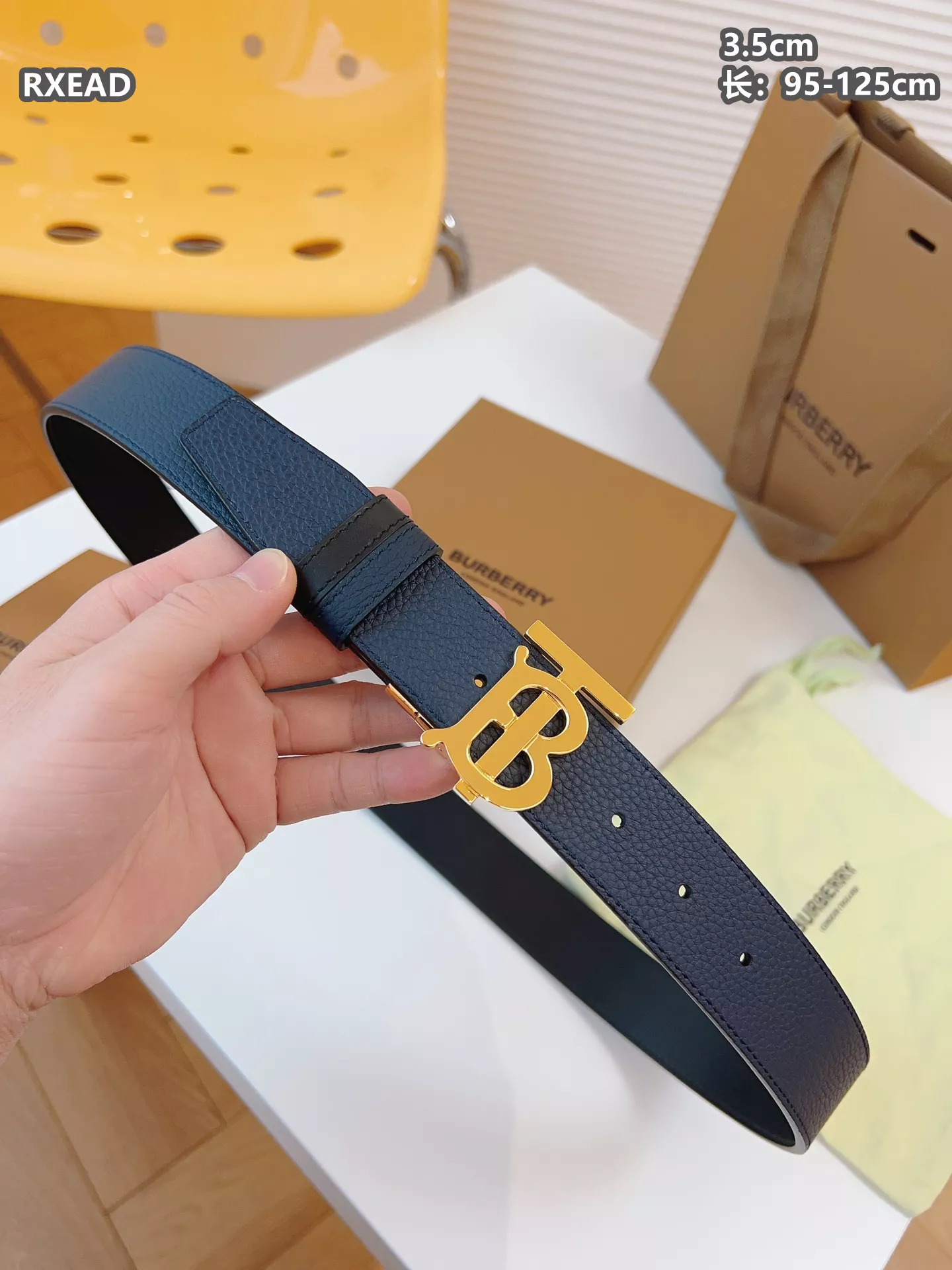 Flexible 4861 Burberry AAA Quality Belts For Men