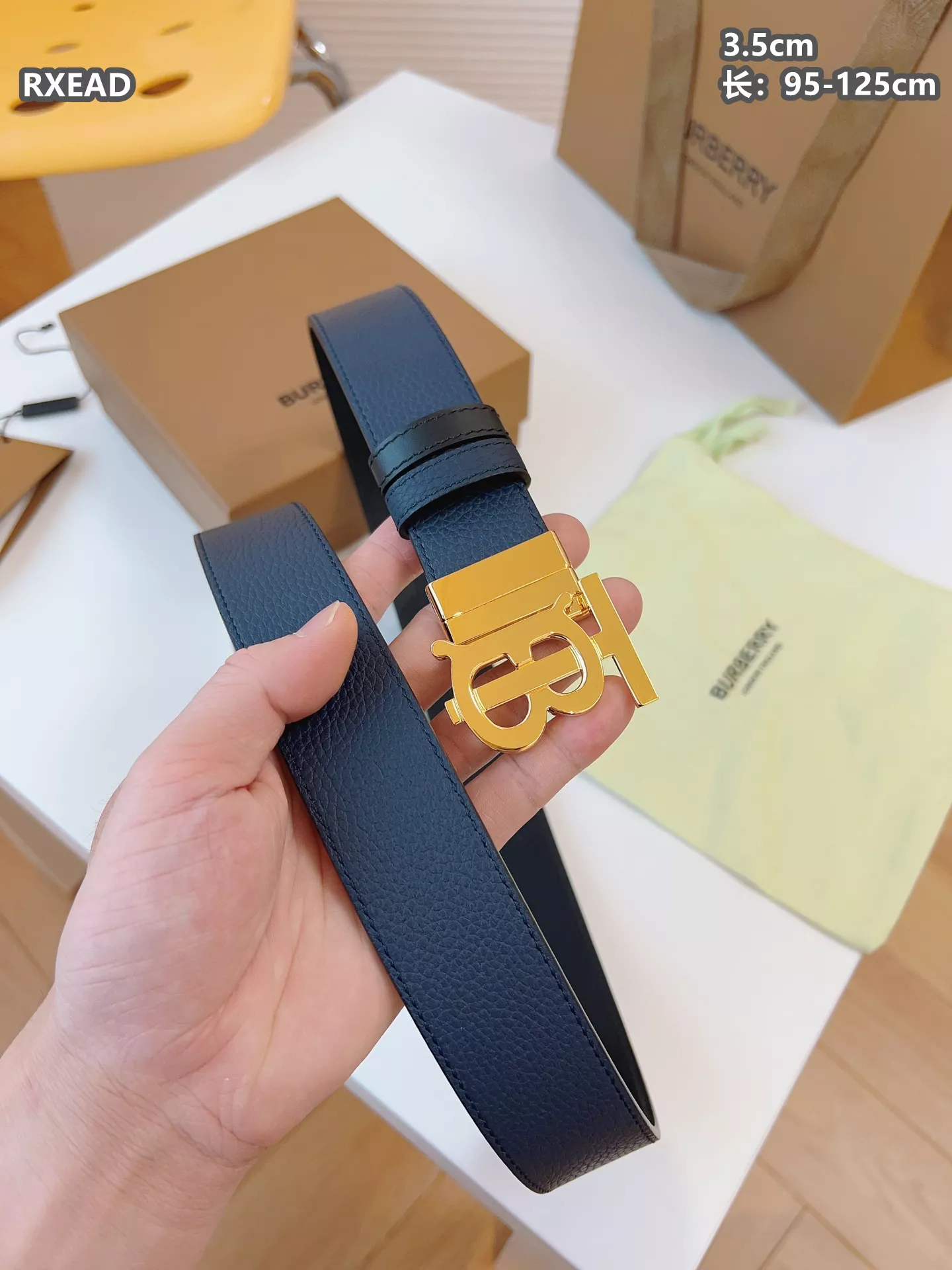 Flexible 4861 Burberry AAA Quality Belts For Men
