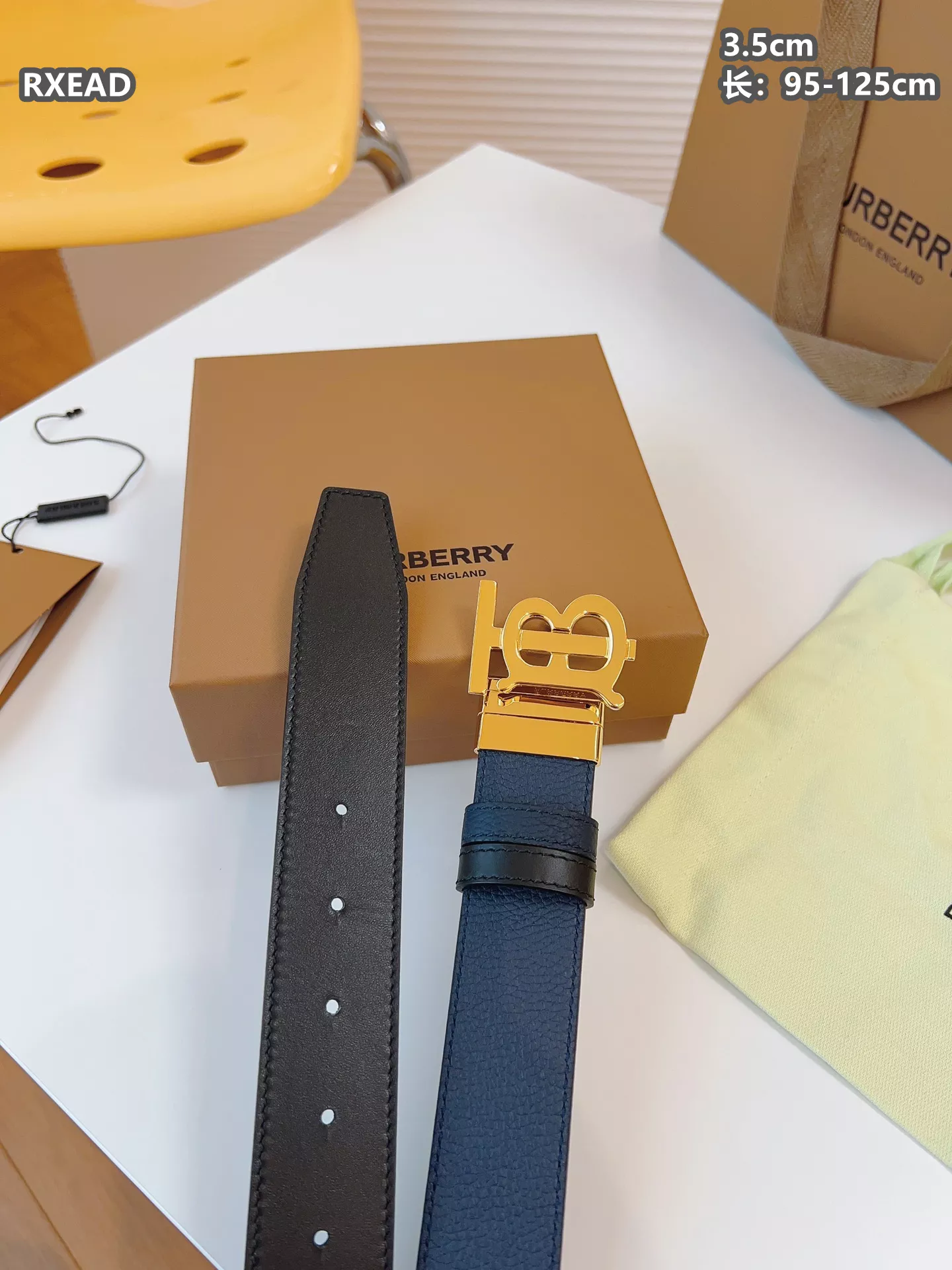 Flexible 4861 Burberry AAA Quality Belts For Men