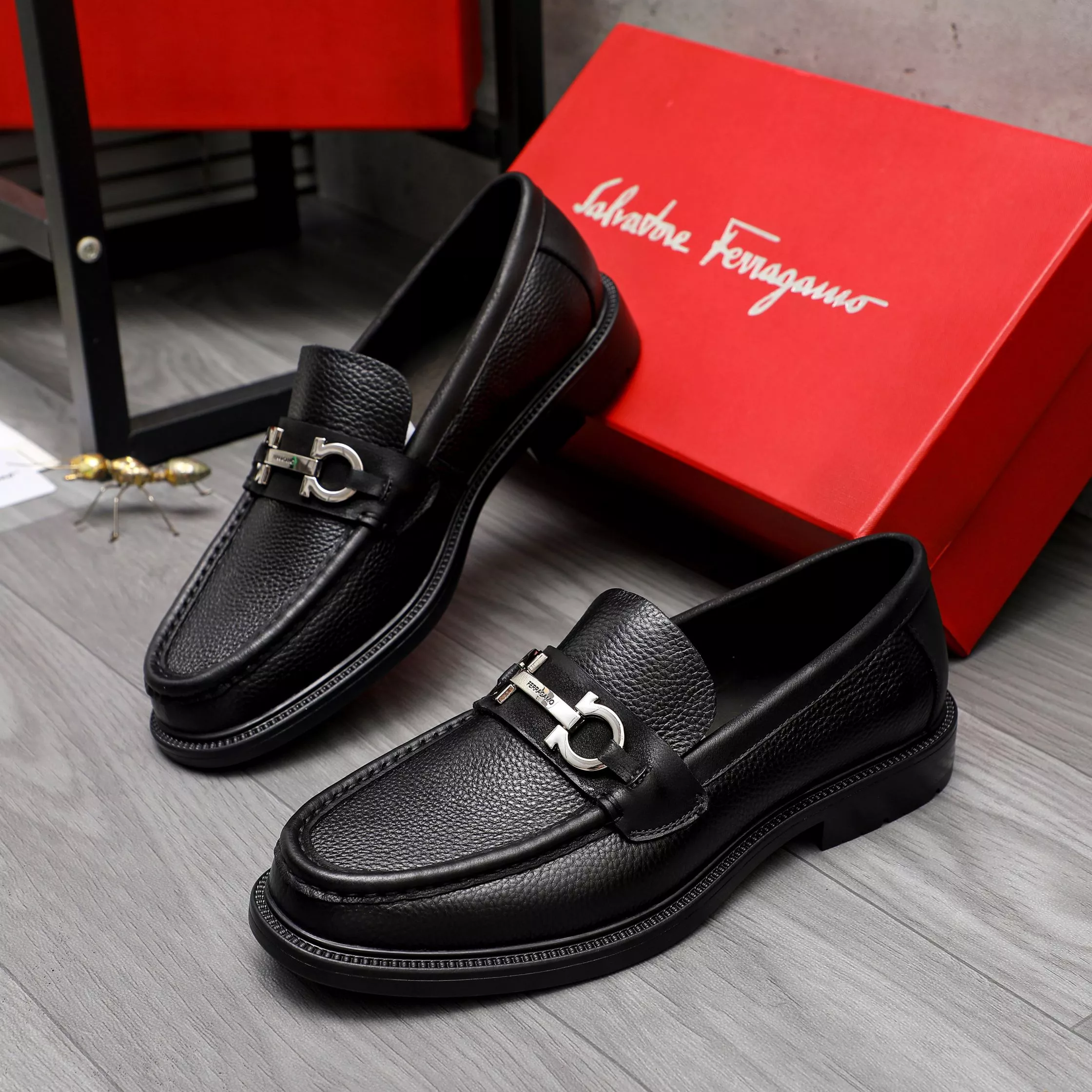 Flexible 4987 Salvatore Ferragamo Leather Shoes For Men