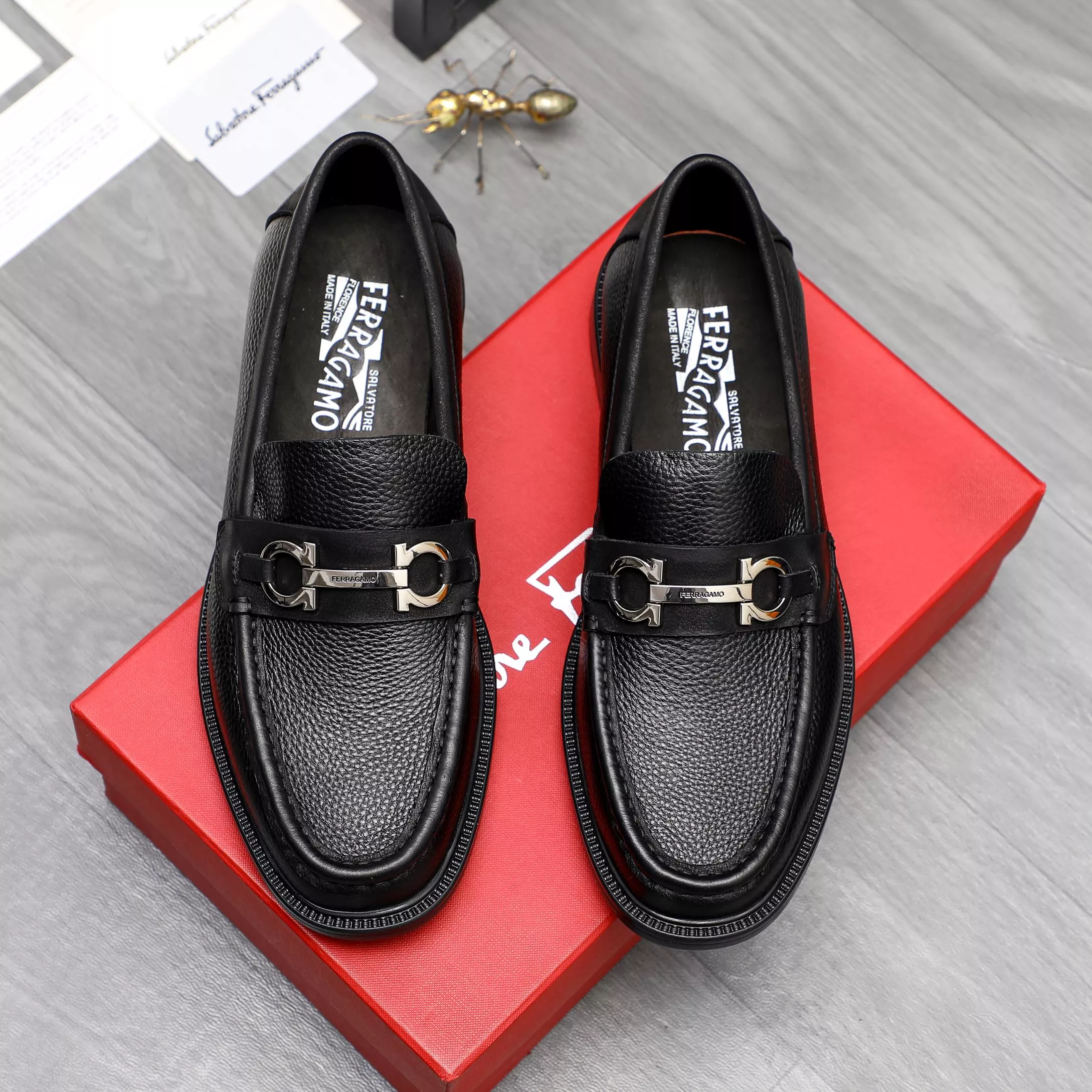 Flexible 4987 Salvatore Ferragamo Leather Shoes For Men