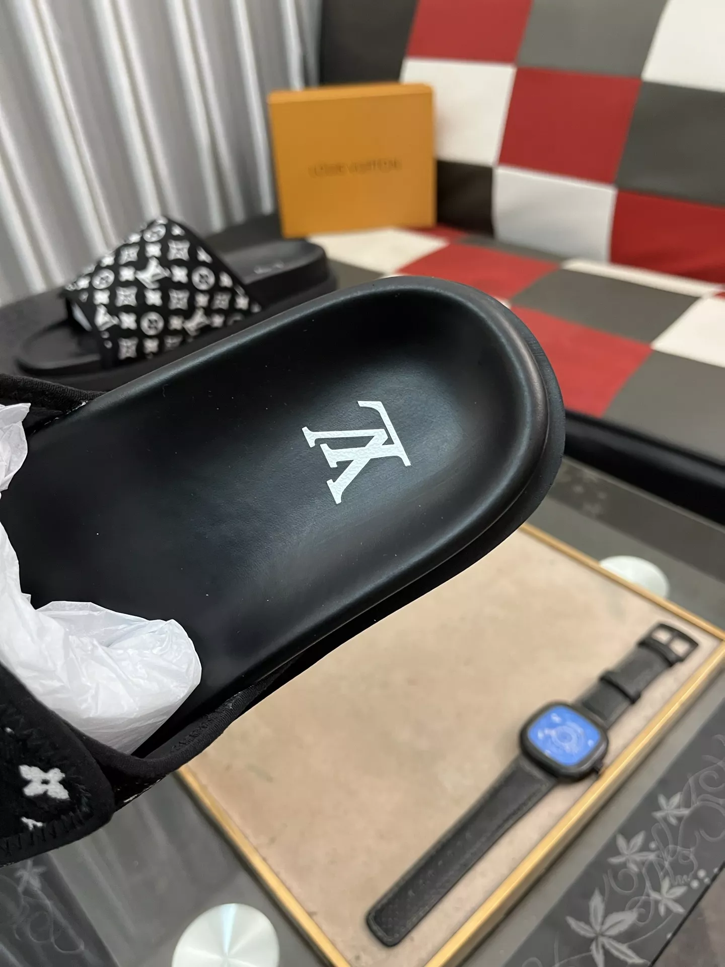 Flexible 6131 Louis Vuitton Slippers For Men