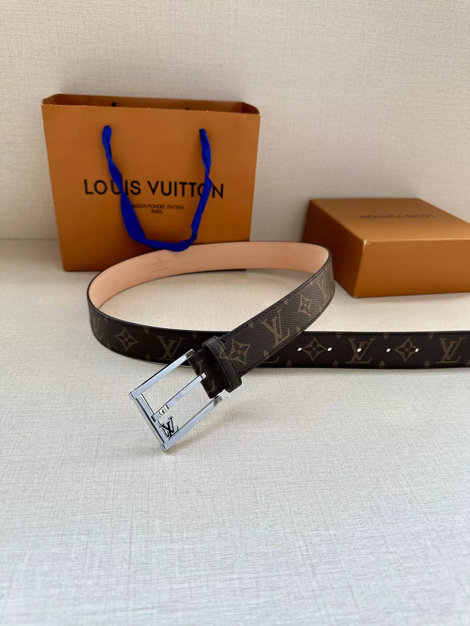 Flexible 7179 Louis Vuitton AAA Quality Belts In 3.5cm For Unisex