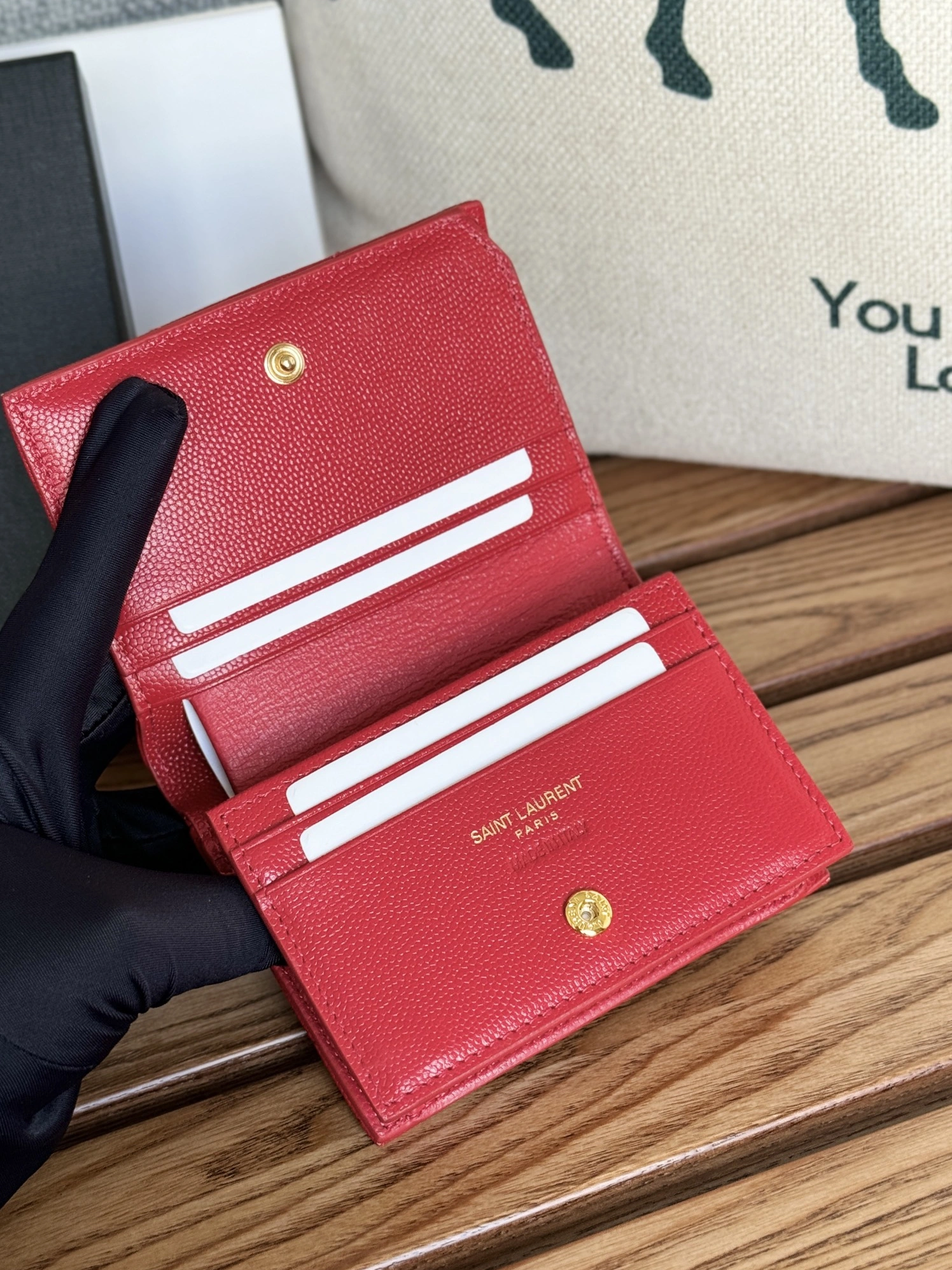 Flexible 7457 Yves Saint Laurent AAA Quality Wallets