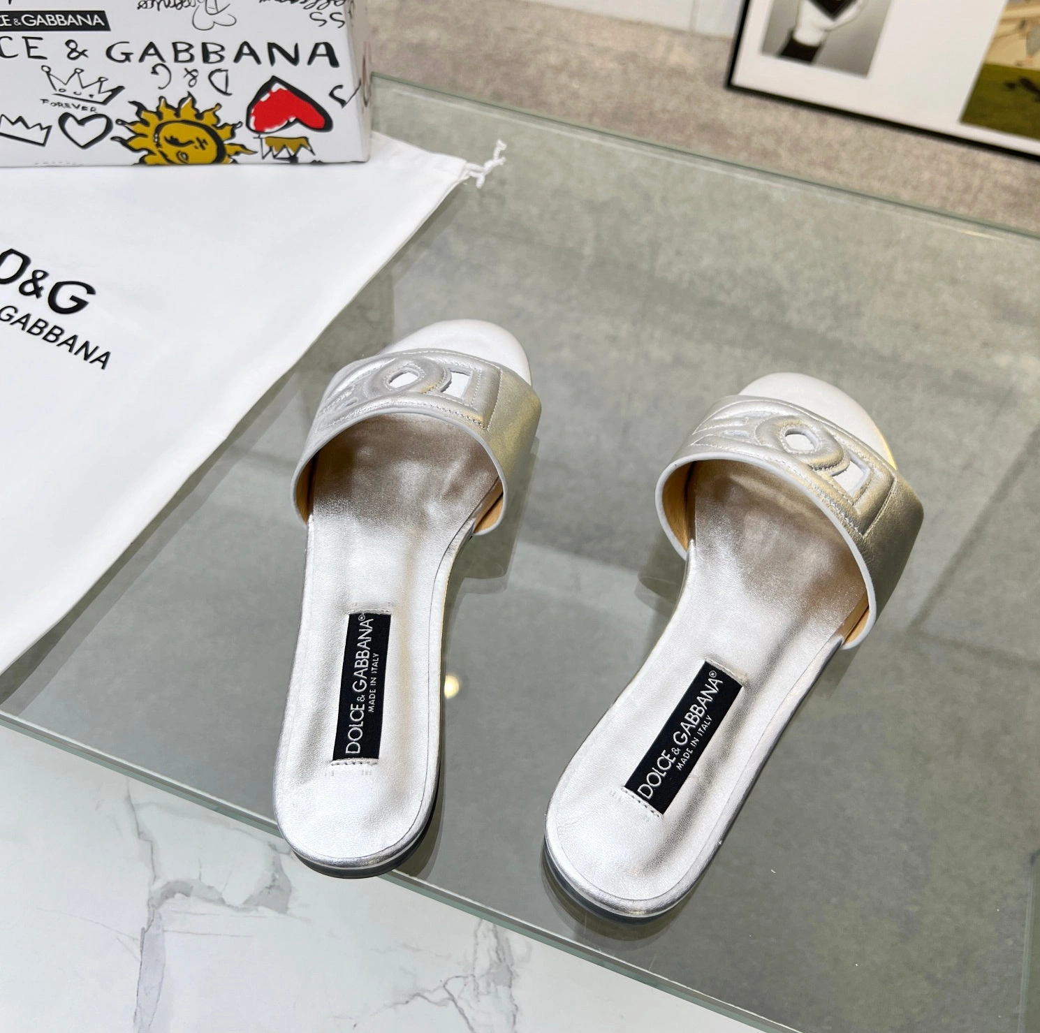 Flexible 8168 Dolce & Gabbana D&G Slippers For Women